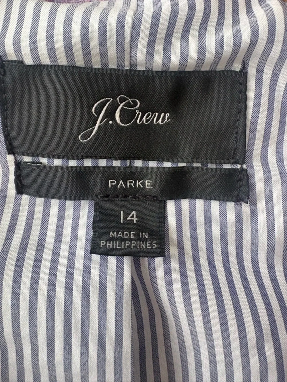 J.Crew Parke Blazer Wool Lavender Purple Tailored Jacket Women’s Size 14